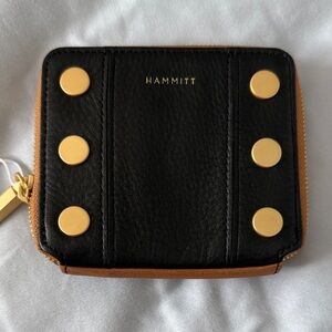 Hammitt 5 North - North End Wallet, Black with Brushed Gold